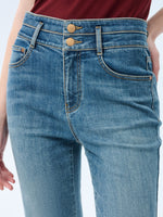 Denim Micro-Flared Women Ankle-Length Jeans GOELIA