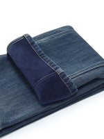 Denim Fleece Lined Women Slit Jeans GOELIA