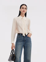 Pleated Sleeveless Mini Dress And Shirt Two-Piece Set With Ribbon GOELIA