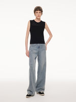 Lyocell Blend Rhinestone Women Knit Tank Top GOELIA