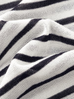 [Preview] Triacetate Tencel Blend Stripe Boat Neck Top And Tank Top Two-Piece Set GOELIA