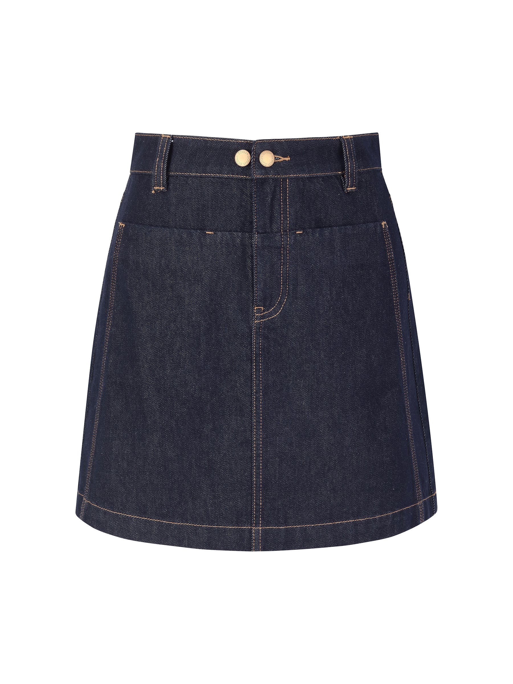 100% Cotton Denim Women A-Line Skirt GOELIA