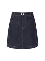 100% Cotton Denim Women A-Line Skirt GOELIA