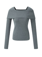 Lyocell Blend Boat Neck Women Knit Top GOELIA