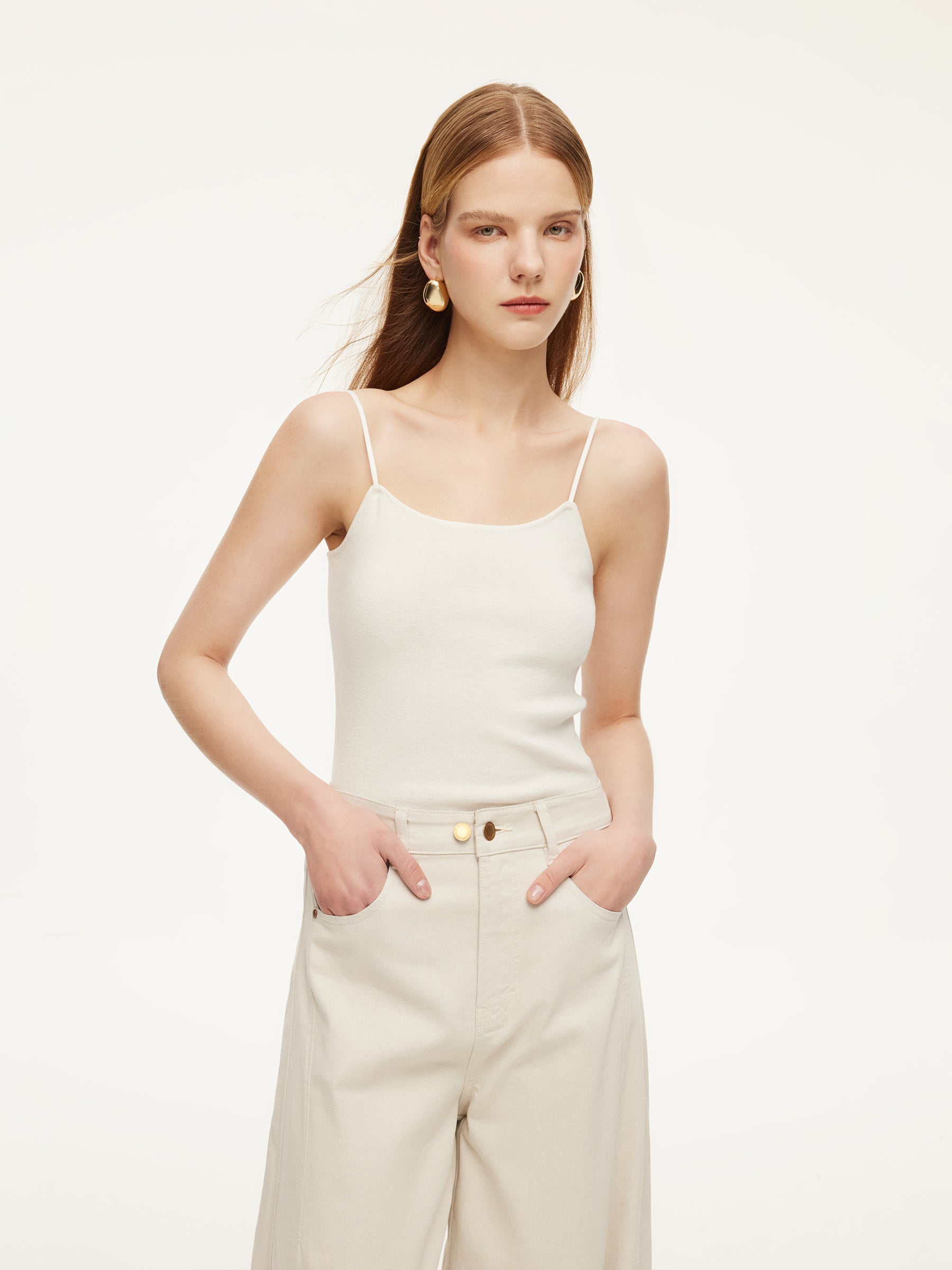 Elastic Straps Women Knit Camisole GOELIA