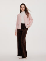 Velvet Ribbed Knit Women Loose Straight Leg Pants GOELIA