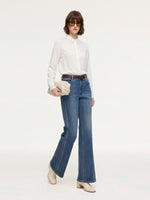 Acetate Blend H-Line Women Shirt GOELIA