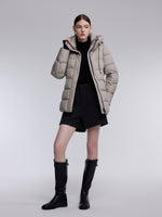 [Preview] Hooded Goose Down Jacket With Belt GOELIA