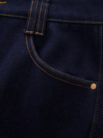 [Preview] Denim Fleece Lined Women Curved Jeans GOELIA