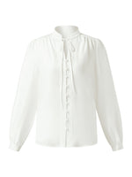 Tie Front Neck Women Blouse GOELIA