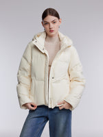 [Preview] Hooded Goose Down Cropped Jacket GOELIA