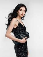 Velvet Sequins Women Strap Midi Dress GOELIA