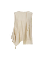 Lyocell Blend Ruffle-Detailing Women Tank Top GOELIA