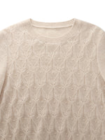 100% Cashmere Jacquard Women Sweater GOELIA