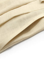 Tencel Acetate Linen Blend Women Straight Leg Pants GOELIA