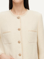 Wool Blend Tweed Braided Trim Women Jacket GOELIA