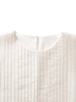Tencel Blend Pleated Women Loose A-Line Maxi Dress GOELIA