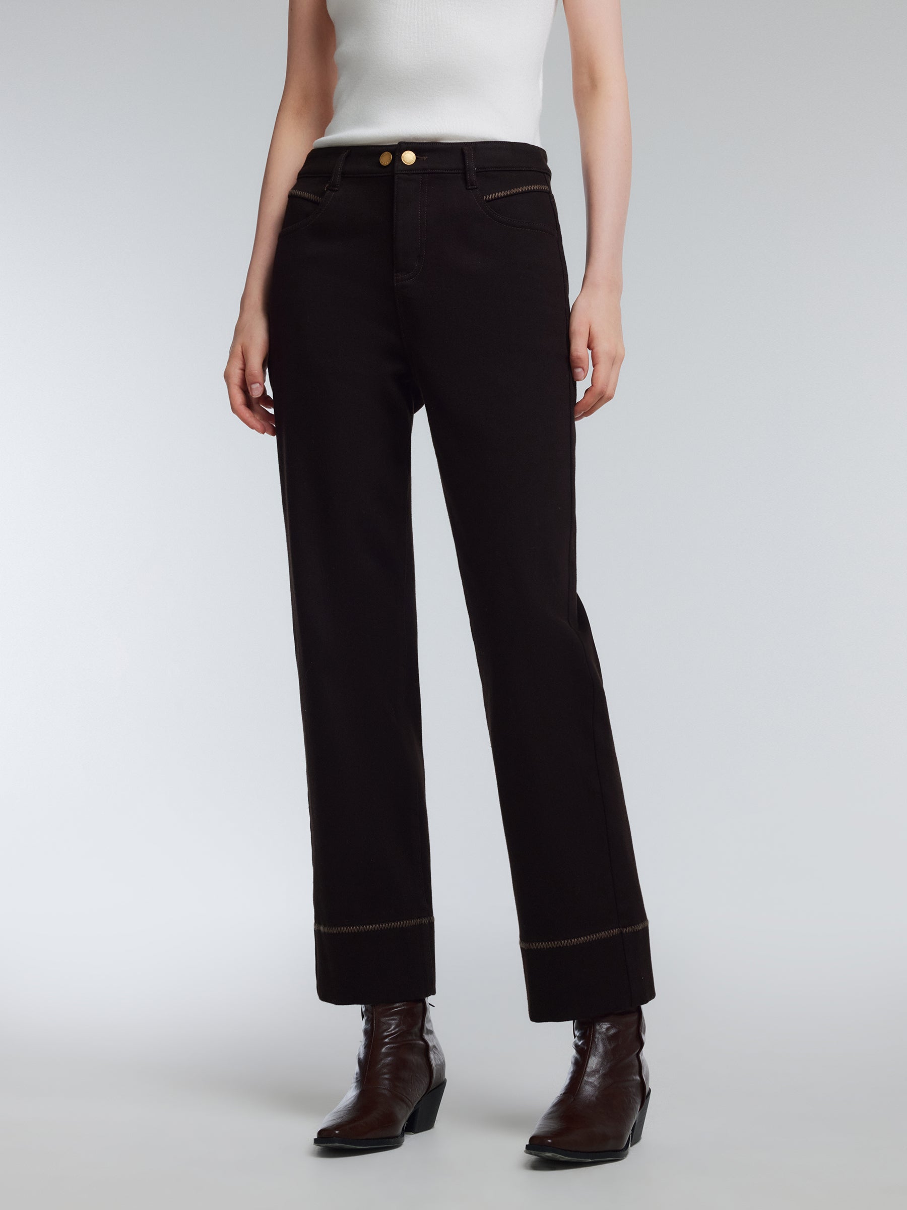 [Preview] Denim Fleece Lined Women Ankle Jeans GOELIA