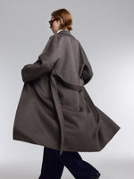 [Preview] Wool Cashmere Double-Faced Women Wrap Overcoat GOELIA