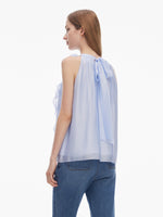 Halter Neck Women Top With Detachable Flower GOELIA