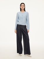 Round Neck Single-Breasted Women Cardigan GOELIA