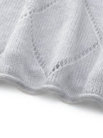 Lyocell Wool Cashmere Blend Sequins Women Open-Knit Sweater GOELIA