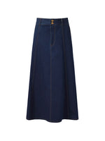Denim A-Line Adjustable Waist Women Skirt GOELIA
