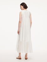 Tencel Blend Embroidered Women Sleeveless Maxi Dress GOELIA