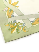 Iris Printed 90 Square Pure 14 Momme Mulberry Silk Scarf GOELIA