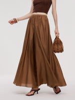 Tencel Blend Elastic Waist Women Culottes GOELIA