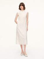 Lace Sleeveless Women Qipao Midi Dress GOELIA