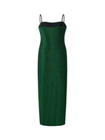 Glitter Women Party Slip Maxi Dress With Detachable Spaghetti Strap GOELIA