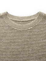 Linen Sequins Openwork Women Knit Tank Top GOELIA