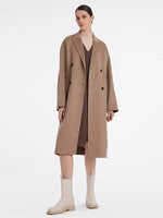 Pure Cashmere Double-Breasted Lapel Coat GOELIA