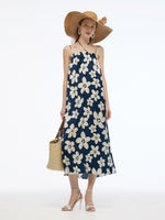 Floral Print Reversible Women Strap Maxi Dress GOELIA