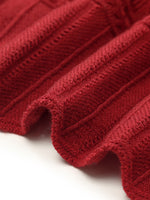 Tencel Wool Blend Wave Cut Collar Women Sweater GOELIA