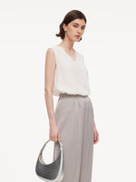 Triacetate Blend Women V-Neck Tank Top GOELIA