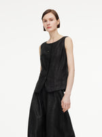 18MM Gambiered Canton Gauze Women H-Line Vest GOELIA