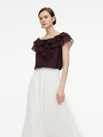 Convertible Ruffle Neck Women Top GOELIA