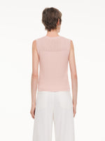 Lyocell Blend Rhinestone Women Knit Tank Top GOELIA