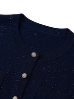 Lyocell Blend Sequins Women Cardigan GOELIA