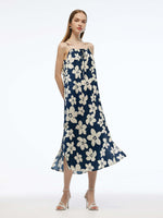 Floral Print Reversible Women Strap Maxi Dress GOELIA