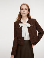 Wool Blend Tweed Women Cropped Jacket GOELIA
