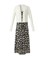 100% Cotton Strap Maxi Dress And Lyocell Cardigan Two-Piece Set GOELIA