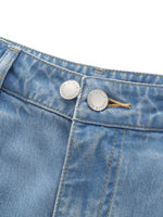 [Preview] 100% Lyocell Denim Damen Jeans mit geradem Bein und Gürtel
