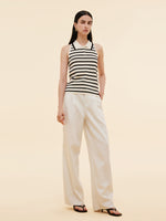 Tencel Blend Stripe Women Knit Tank Top GOELIA