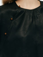 19MM Xiang Yun Silk Jade Bead Button Women T-Shirt GOELIA