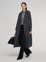 100% Wool Double-Faced Women Wrap Overcoat GOELIA