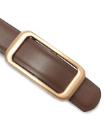 Black And Brown Simple Reversible Leather Belt GOELIA