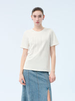 [Preview] 100% Cotton Round Neck Women T-Shirt GOELIA